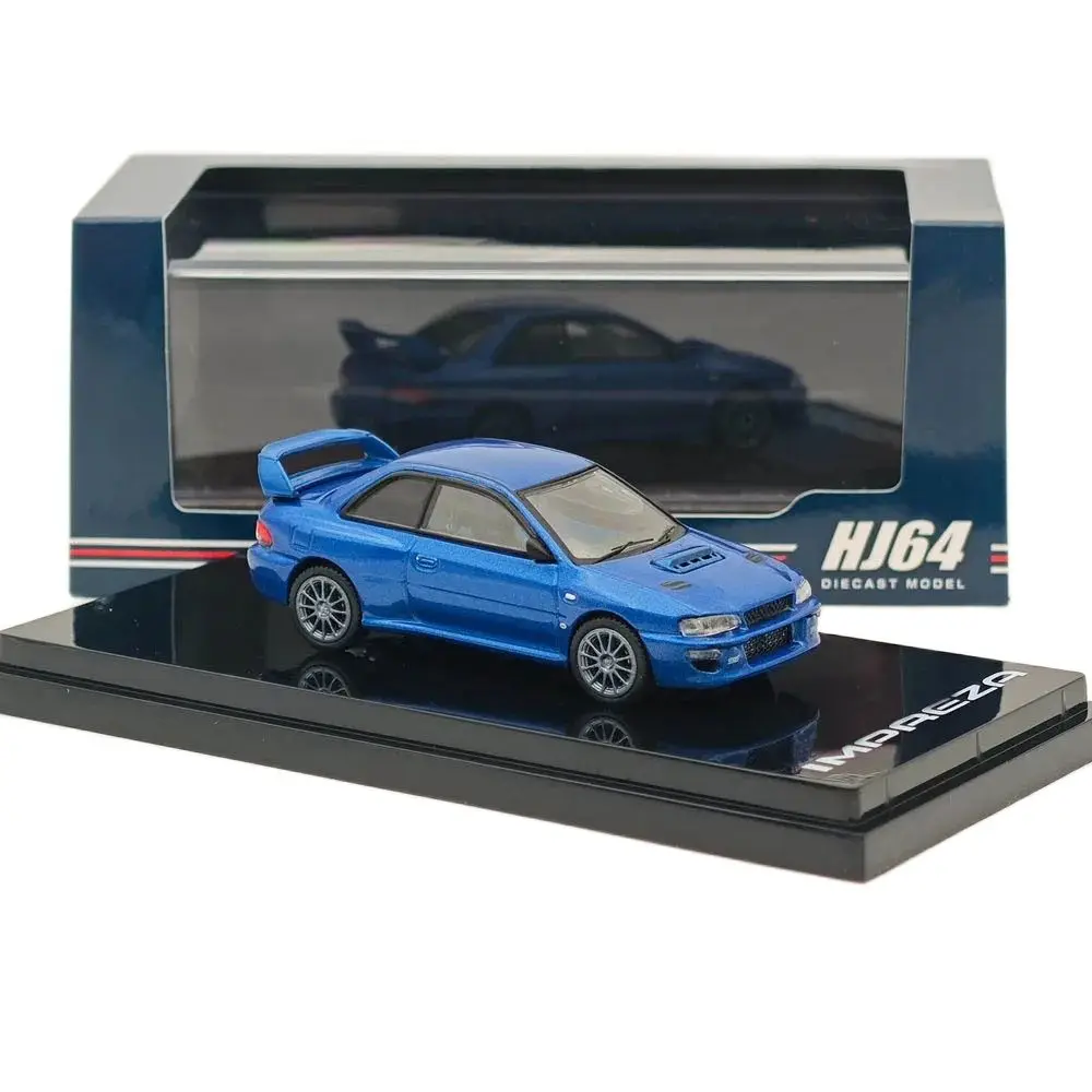 1/64 Hobby Japan For IMPREZA 22B STi Version Gc8 Euro Customized Ver Sonic Blue Mica HJ644041ABL Diecast Models Car Collection