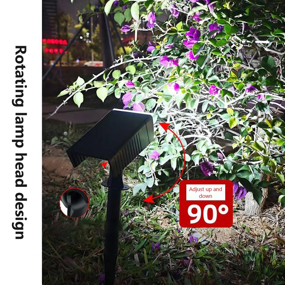 Solar Spot Lights Outdoor 72 LED 2 Modes Solar Landscape Spotlights Waterproof 2-in-1 Solar Powered Lights for Wall Pathway Yard