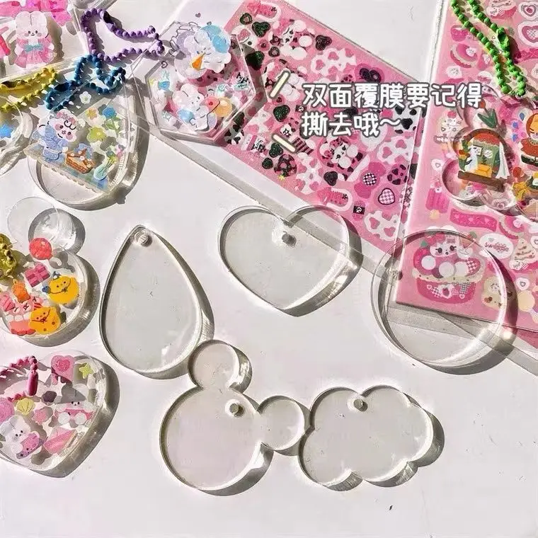 Goo Card Transparent Acrylic Round Disc Star-chasing Pendant Round Card Pendant Acrylic Goo Card Hand Account