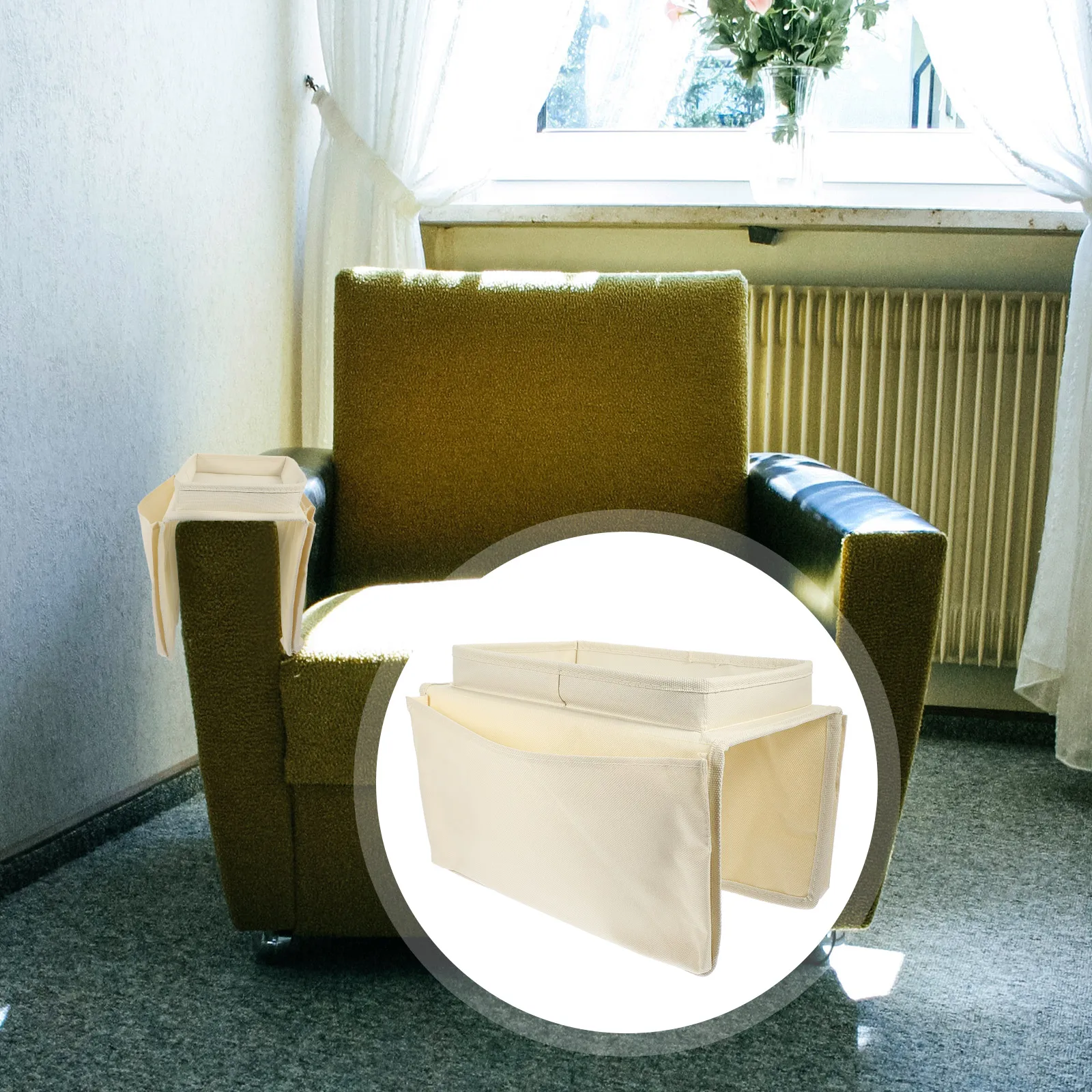 

Sofa Tray Armrest Holder Oxford Cloth Sundries Storage Bag Waterproof Pouch Bedside ganizer Small Space Storage Bag