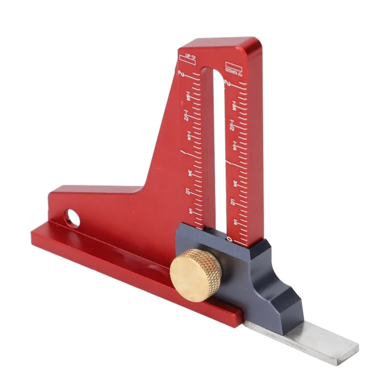 Table Saw Height Gauge 0-2 Inch Depth Measurement Ruler Woodworking Setting Gauge For Bandsaw Blade Router Bit