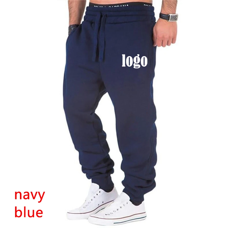 Calça de moletom cargo masculina com cordão, cintura elástica, calça monocromática com bolso, calça esportiva casual, nova