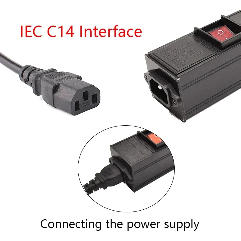 PDU power strip C14 power interface Brazil socket channel 2-8 with switch socket