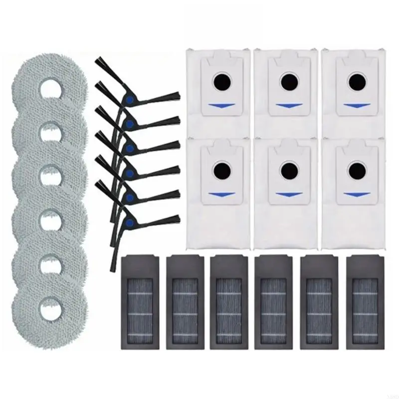 Vakuumreiniger Mop -Pads Seitenbürsten Kunststoffmaterial Staubsauger Filter N58D