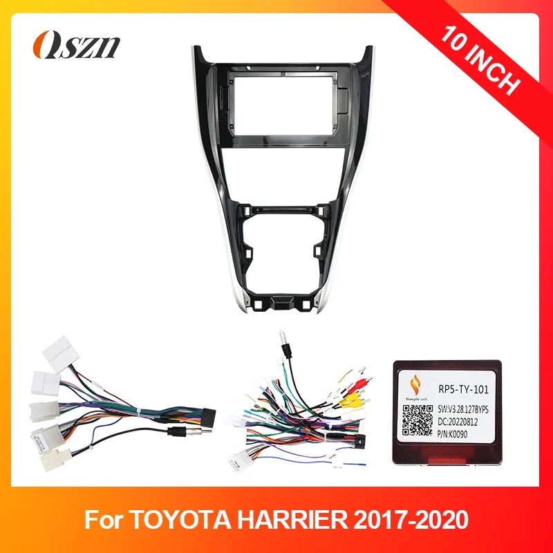 10.1INCH Car DVD Player Dash Fitting Panel RHD Frame Kit Car Audio 2DIN Fascia Adapterx For TOYOTA HARRIER 2017-2020