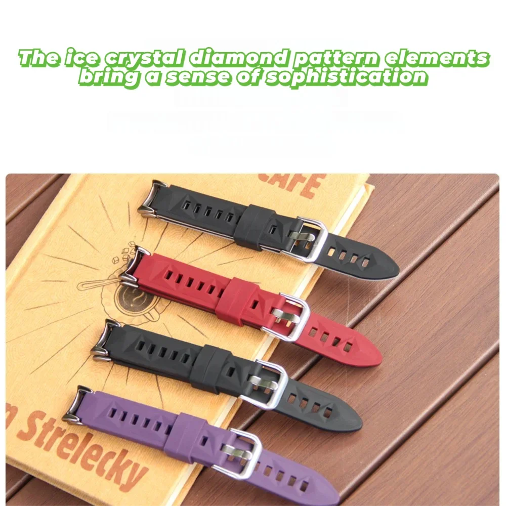 

Quick Release Band For Xiaomi Mi Band 8 9 10 9/10 Ceramic Edition Ice Crystal Diamond Strap Washable Silicone Bracelet Man Woman