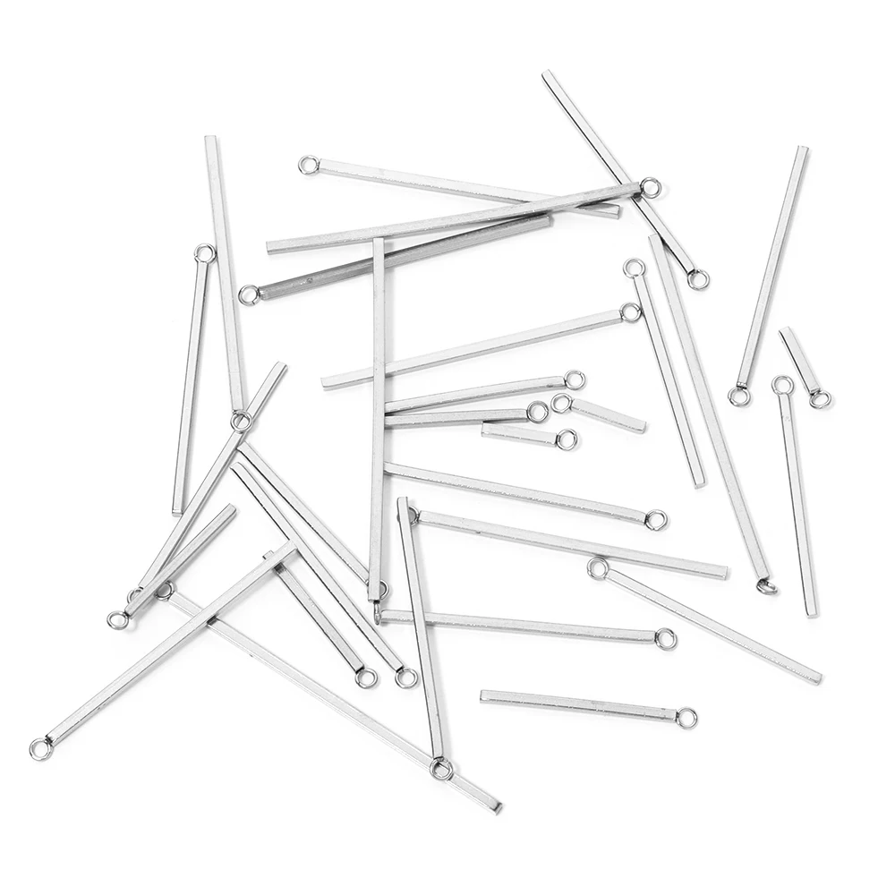 20pcs/lot Stainles Steel Earring Pendant Square Bar Straight Style Earring  Pendants For DIY Jewelry Making Accessories Handmade