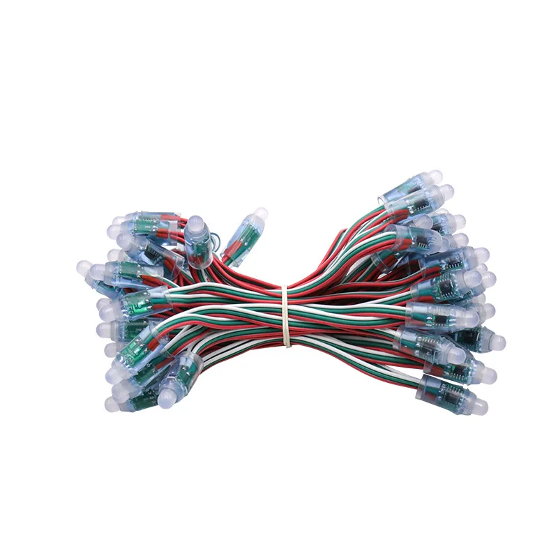 50 pz WS2811 2811 IC RGB Full Color 12mm Pixel Digitale Indirizzabile 5 V 12 V Dream Color LED Pixel Modulo IP68 Luce Impermeabile