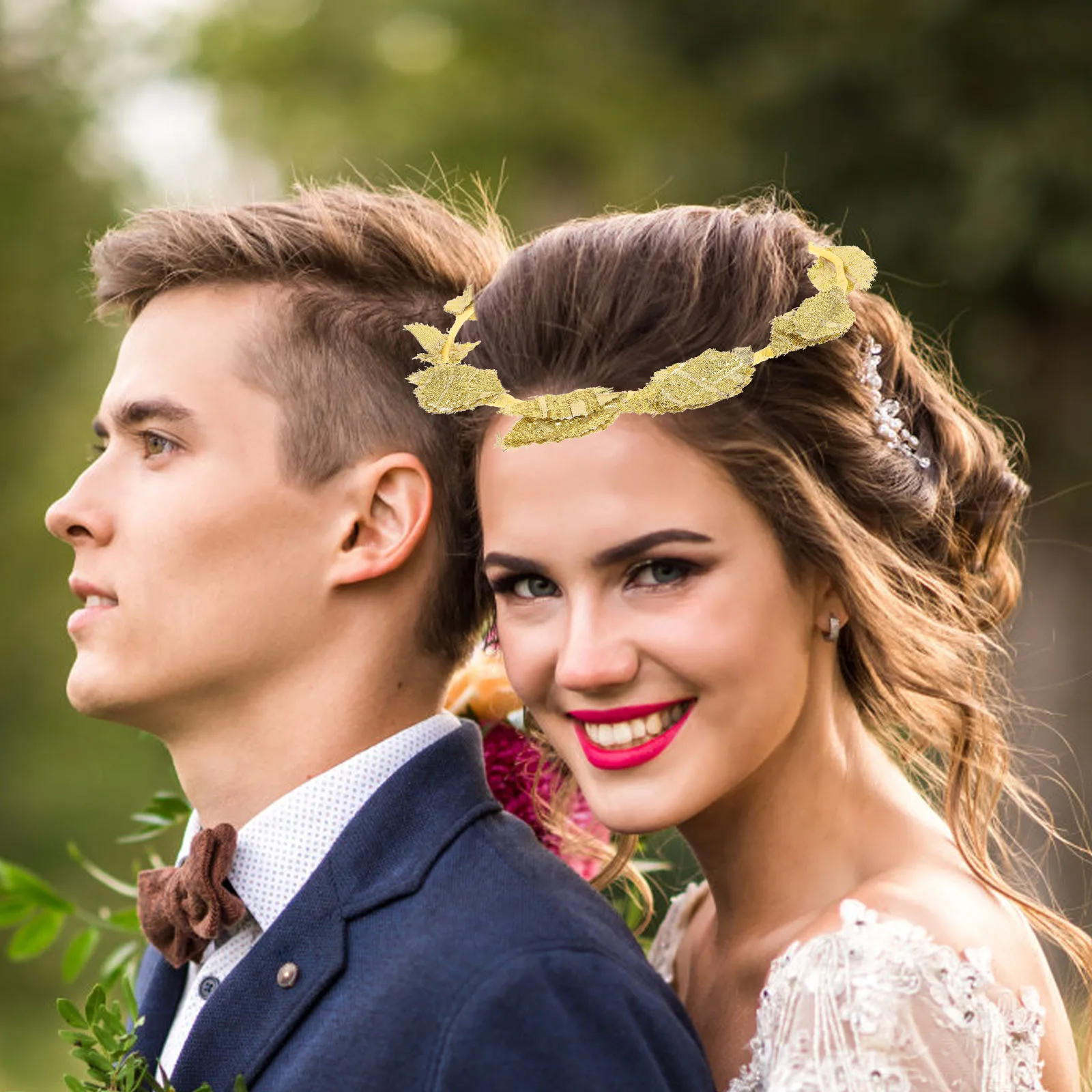 

3Pcs Headband Roman Wreath Bridal Wedding Hair Accessories Crown Headpiece Party Costume Roman Leaf Headband