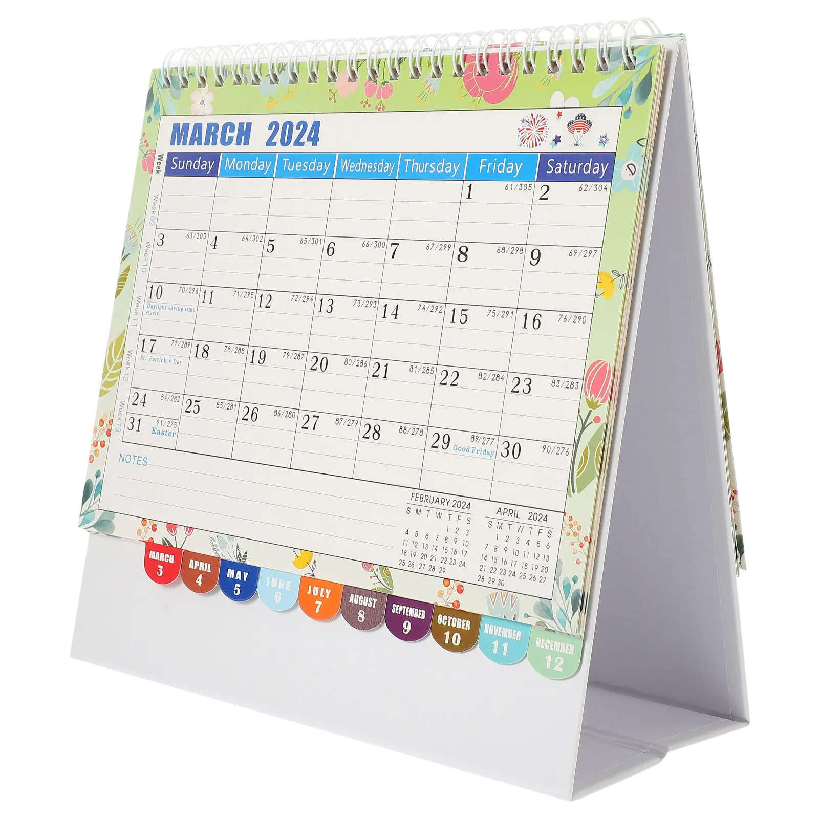 

2024 Desktop Calendar Small Size Perfect Desk Space Customizable Note St Monthly Planner Gifts Office Supplies