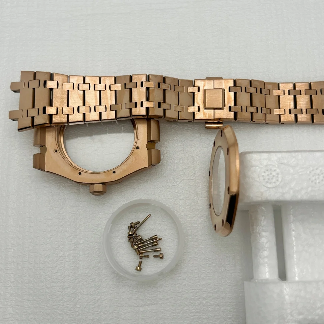 Gold Modified 41mm Watch Case Strap for Japan NH35 NH36 NH70 Automatic Movement Watch Hands Fits 31.8mm Watch Dial Accessories image 3
