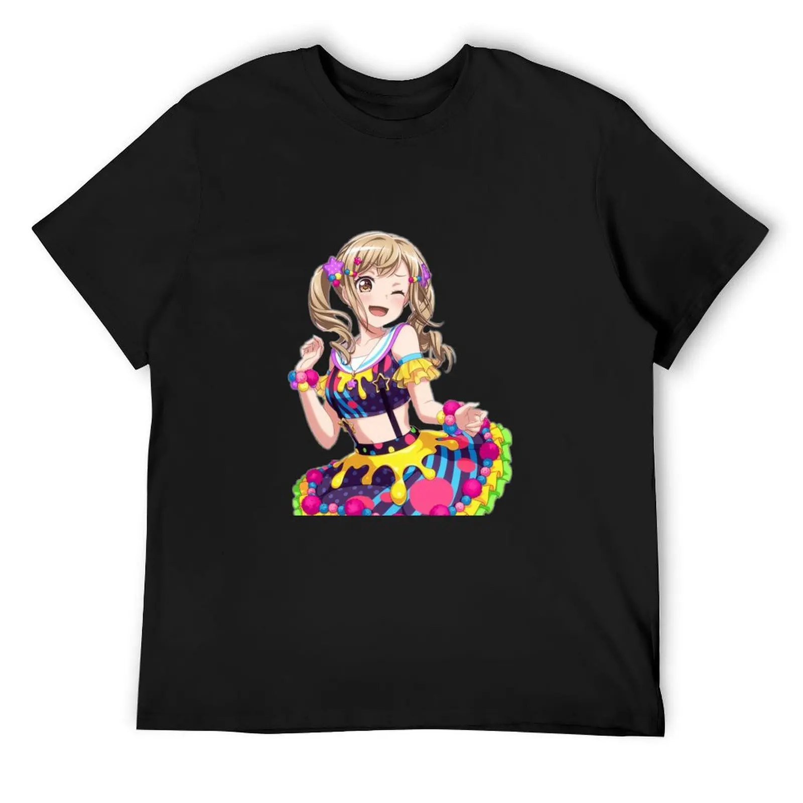 

Arisa ichigaya poppin party popipa bandori T-Shirt plain cute tops blue archive mens cotton t shirts