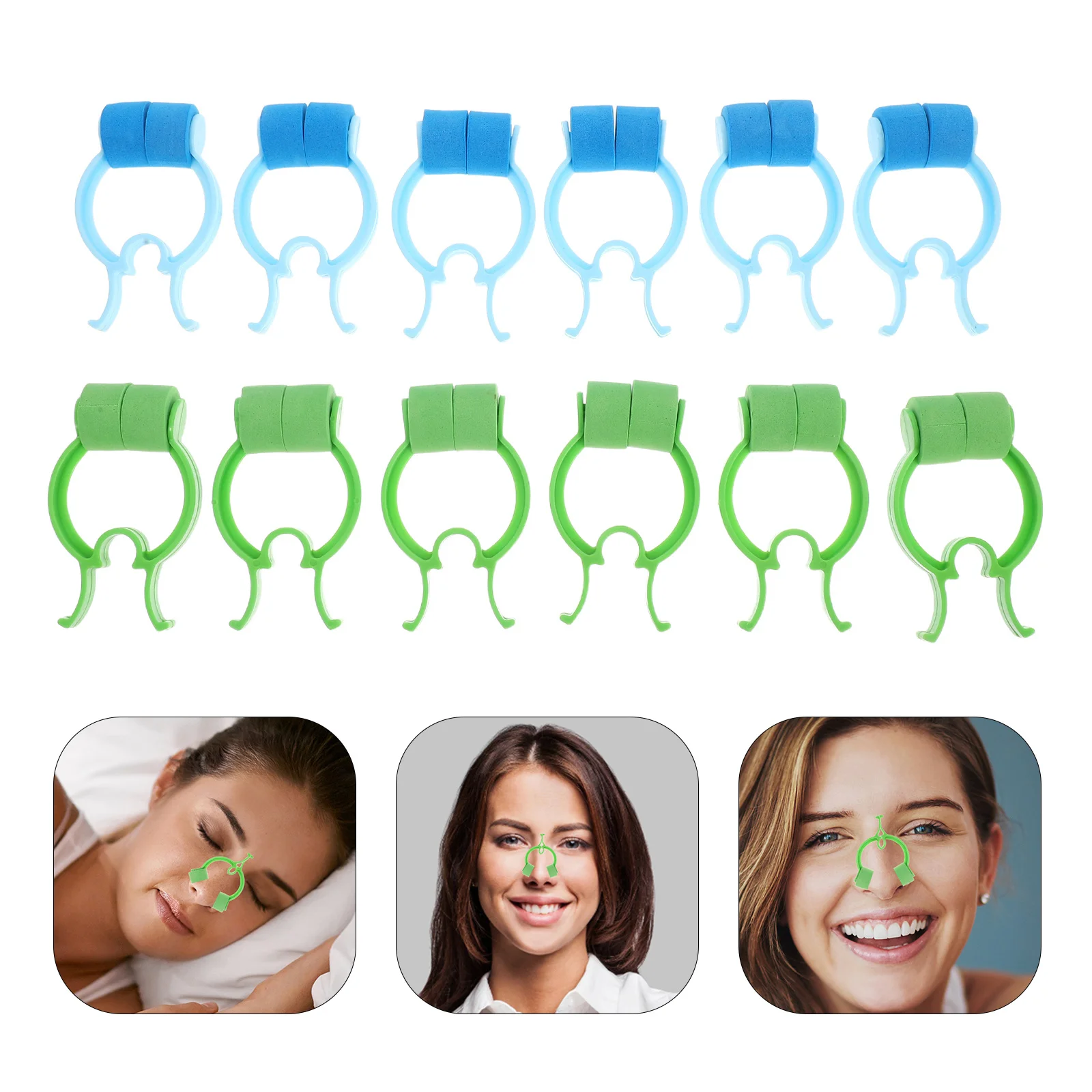 

12Pcs Nasal Clip for Lung Breathing Exercise Lightweight Painless Nose Pincher Suitable for Daily Use At Home Stop Nosebleeds