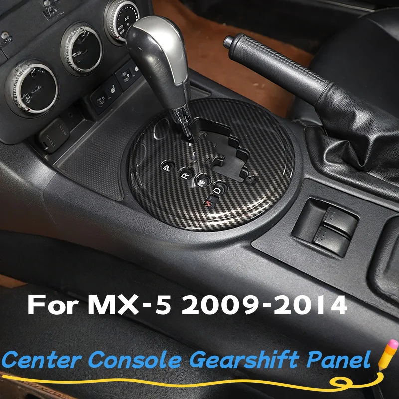 

Carbon Fiber Central Control Shift Panel Decor Stickers For Mazda Mx-5 Miata Nc 2009-2015 Car Accessories Interior Trim