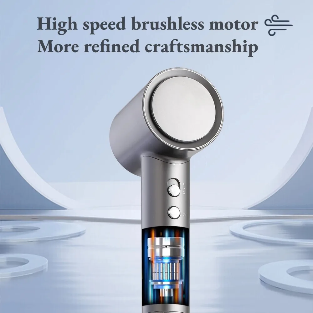 مجفف شعر عالي السرعة 500 مليون مجفف شعر للعناية الأيونية السالبة منخفض الضوضاء للتحكم الحراري مع فوهة مغناطيسية