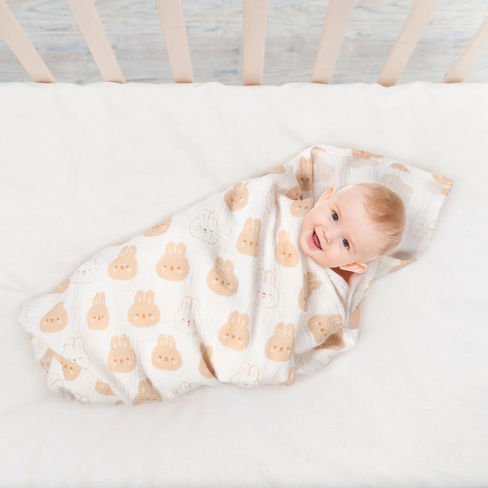 تنفس القطن الطفل قماط بطانية طبقة مزدوجة الصيف الوليد تلقي الحضانة بطانية لينة مريحة التفاف الحضانة البطانيات
