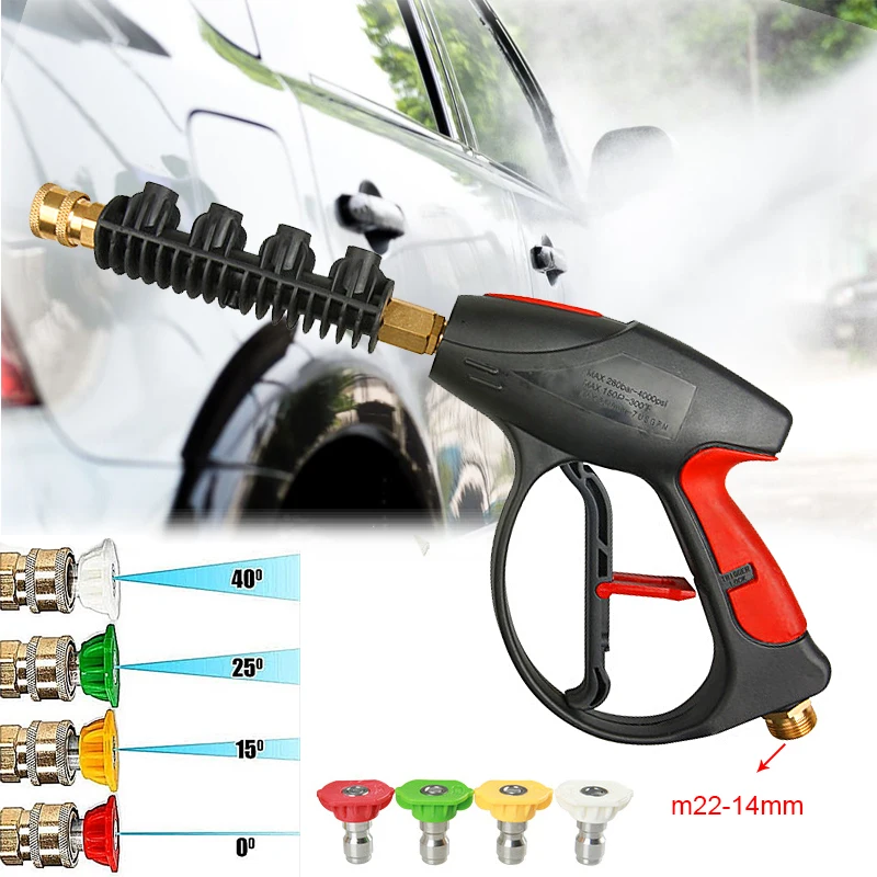 

Portable Car High Pressure Power Washer Gun Power Washer Spray Nozzle Gun Cleaning Washing Machine with 4 nozzle tips