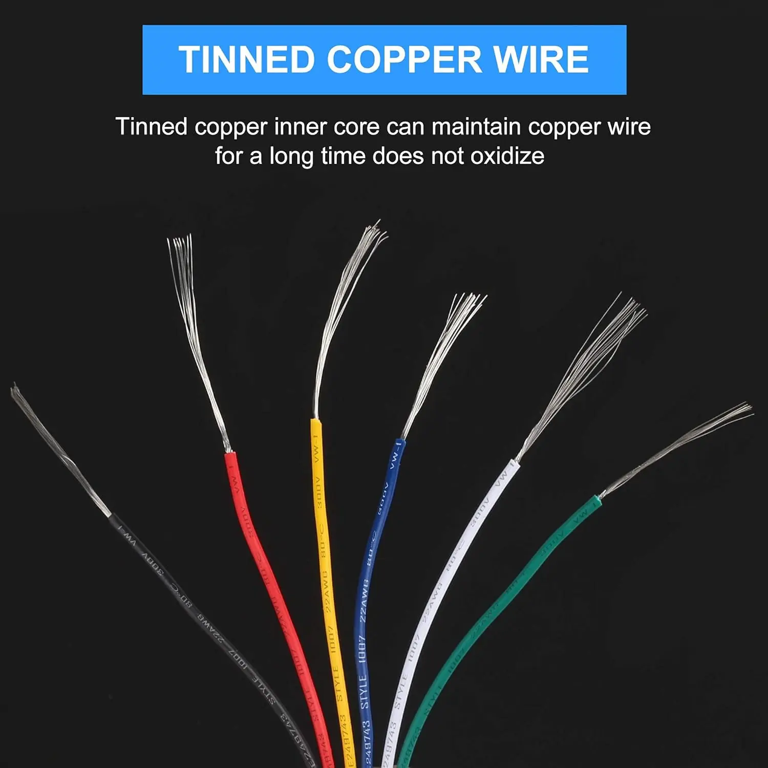 16-18-20-22-24-26-28-30 AWG سلك كهربائي من السيليكون مع أدوات 6 ألوان 18 مقياس مجموعة أسلاك ربط مرنة من النحاس المعلب