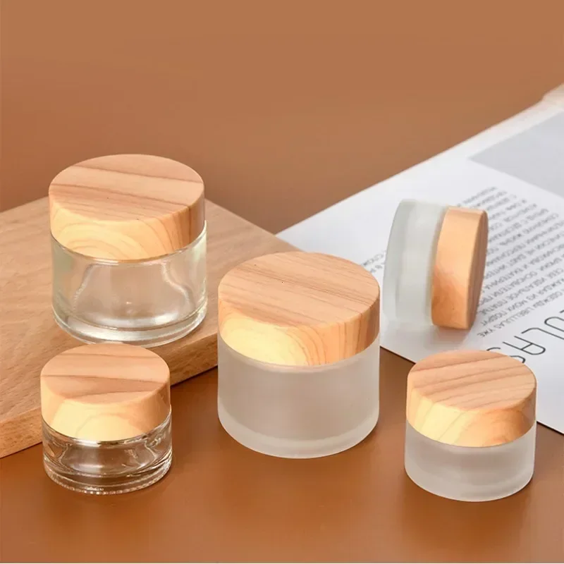 

Lotion Refillable Glass Bottle Storage Eye Cream Sealed Dispenser Facial Mask Cosmetic Jar Container Personal Care Travel Set