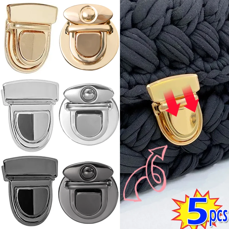 5/10pcs Metal Locks Bag Clasp Catch Buckles for Handbags Shoulder Bag Purse Totes Closures Snap Clasps DIY Craft Bag Accessories