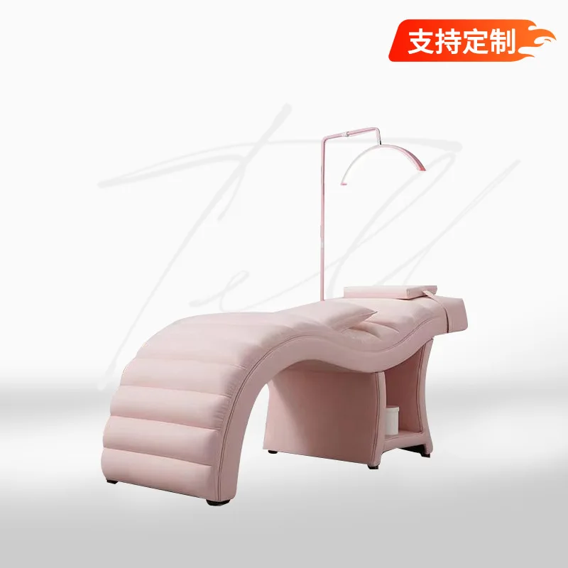 Factory direct sales eyelash beauty bed High-end beauty salon special spa beauty eyelash embroidery bed Curved S-shaped massage