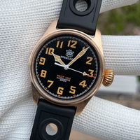 STEELDIVE Men Pilot Watch 39MM CuSn8 Bronze Automatic Diver 20ATM Waterproof Mechanical Wristwatch C3 Luminous Sapphire NH35