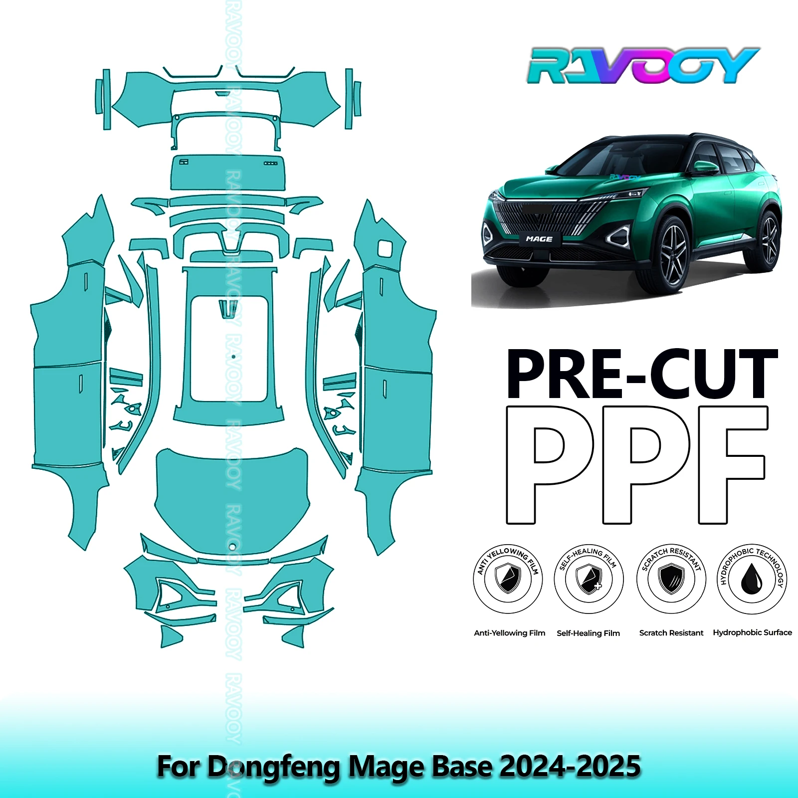 

Full Vehicle Clear Bra Precut PPF Paint Protection Film For Dongfeng Mage Base 2024-2025