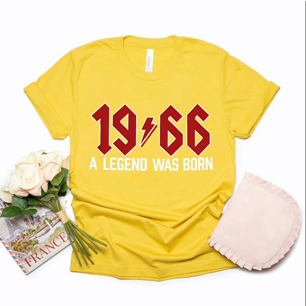 Cooles 60. Geburtstags-T-Shirt 1966 Legend Retro Rocker Tee Retro 2026 Sechzigstes Geburtstags-Shirt Kurzarm-Oberteil Geschenk für Ihn oder Sie – Detail 12