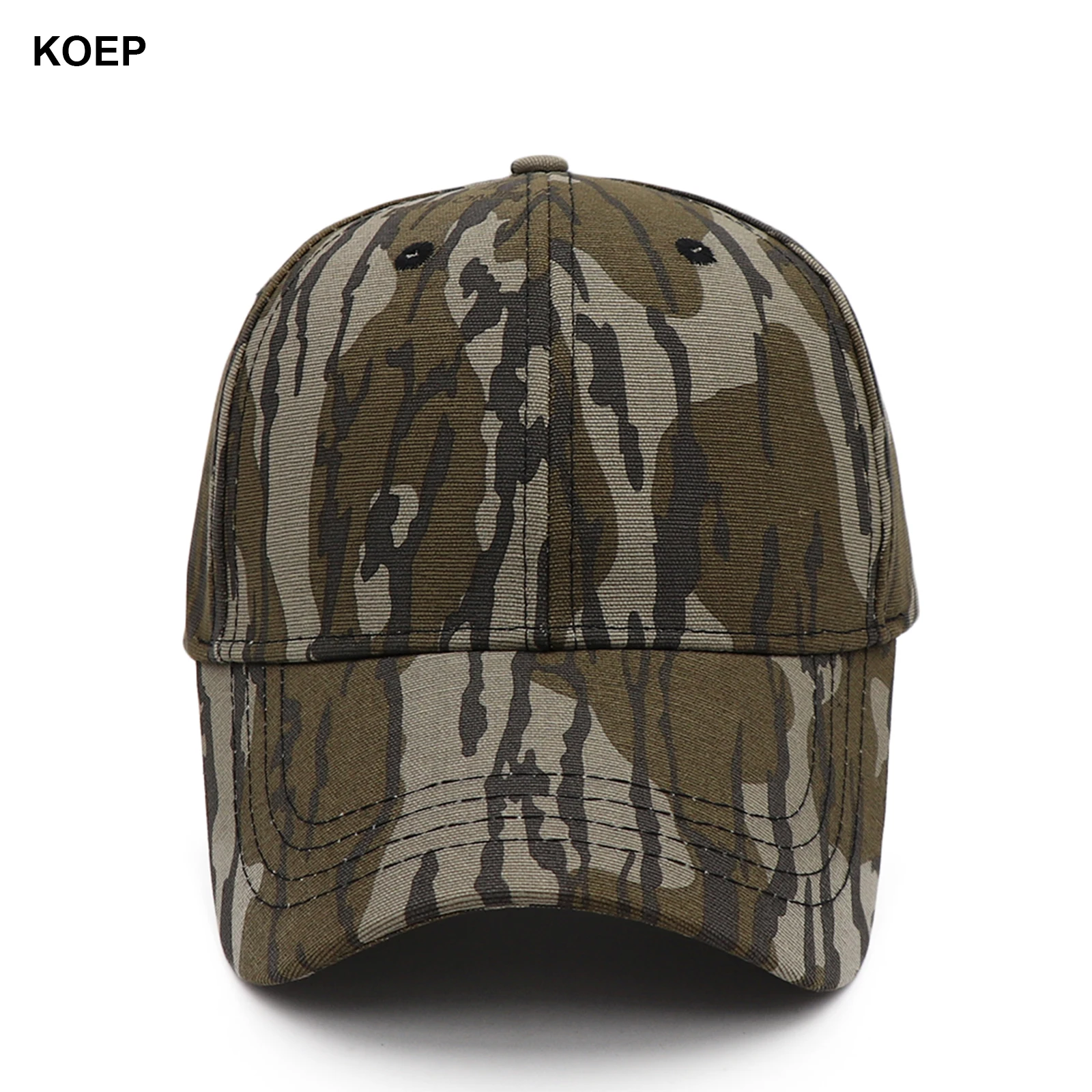 KOEP Outdoor Fishing Caps Jungle Bottomland Camouflage Baseball Cap Hunting Hat Cotton Dad Snapback Hats Bulrush Leaves KBMO9