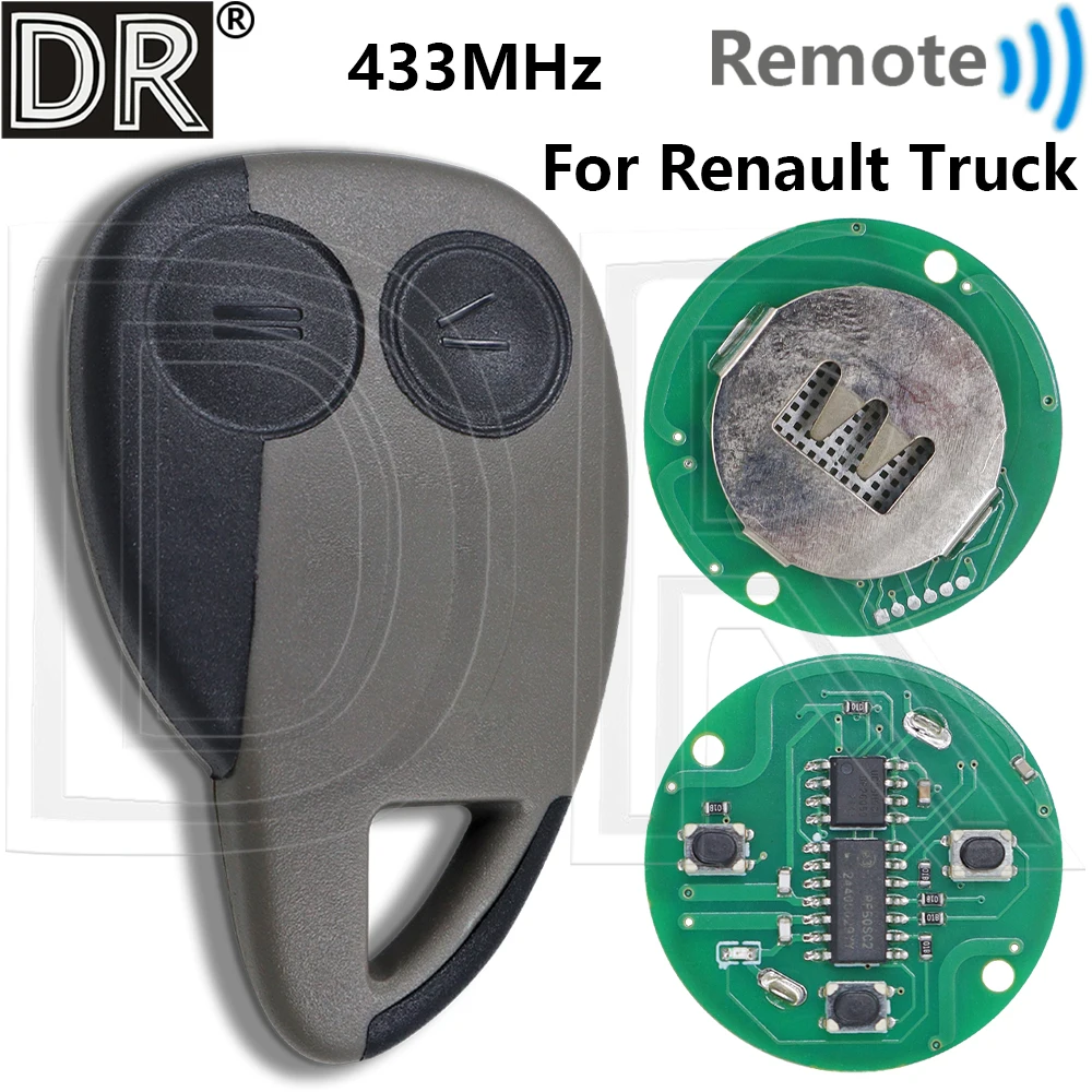 

Great 433MHz 2 Button Replace/Spare Keyless Entry Truck Remote Control Smart Key Or Shell Case For Renault Truck