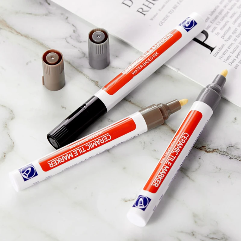 12 Color White Waterproof Tile Marker Grout Pen Wall Seam Pen For Tiles Floor Bathroom Decontamination Seam Repair Tools