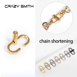 CRAZYSMITH Bag Chain Adjustment Buckle Bags Chain Fixed Length Adjuster Shoulder Strap Shortening Artifact Accessories Bag Belt