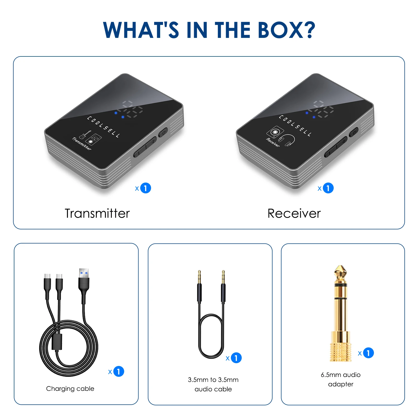 Sistema IEM Wireless 2.4GHz, Sistema di Monitoraggio In-Ear Digitale Wireless con Trasmettitore Bodypack e Ricevitore per Palco, Studio e Live