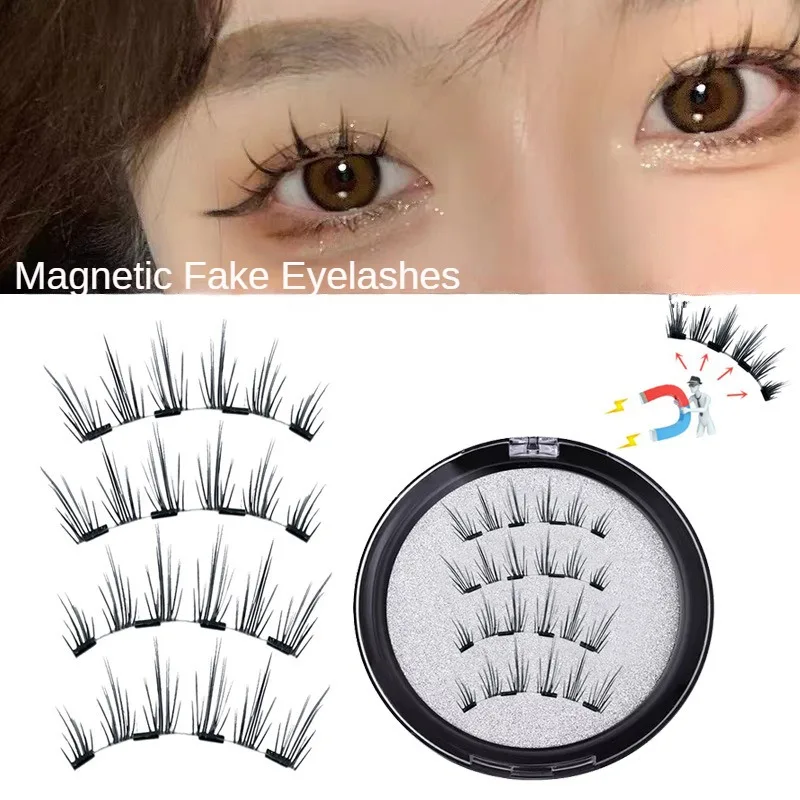 Little devil magnetic suction false eyelashes, glue-free magnetic eyelashes, a pair of magnet false eyelashes