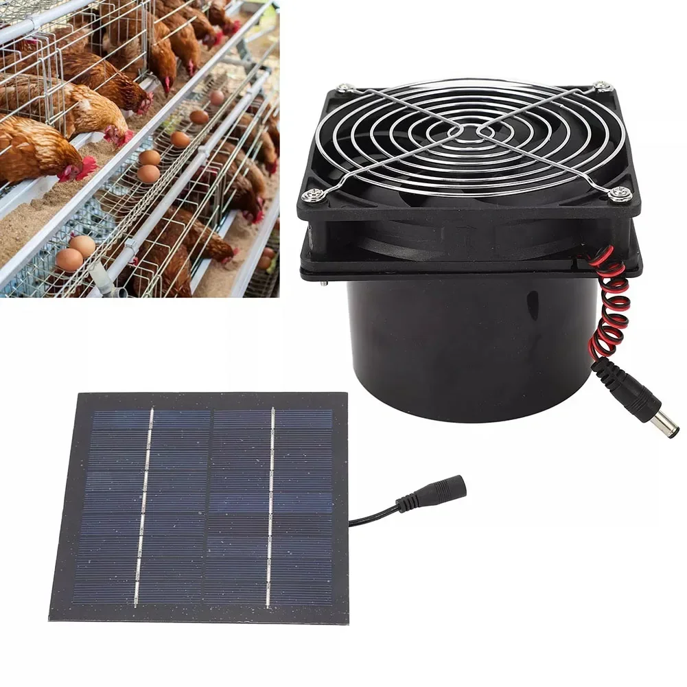50W 5-12V Solar Exhaust Fan Solar Panel Monocrystalline Silicon PET For Outdoor Cooling Kitchen Greenhouse Pet House Attic Barn