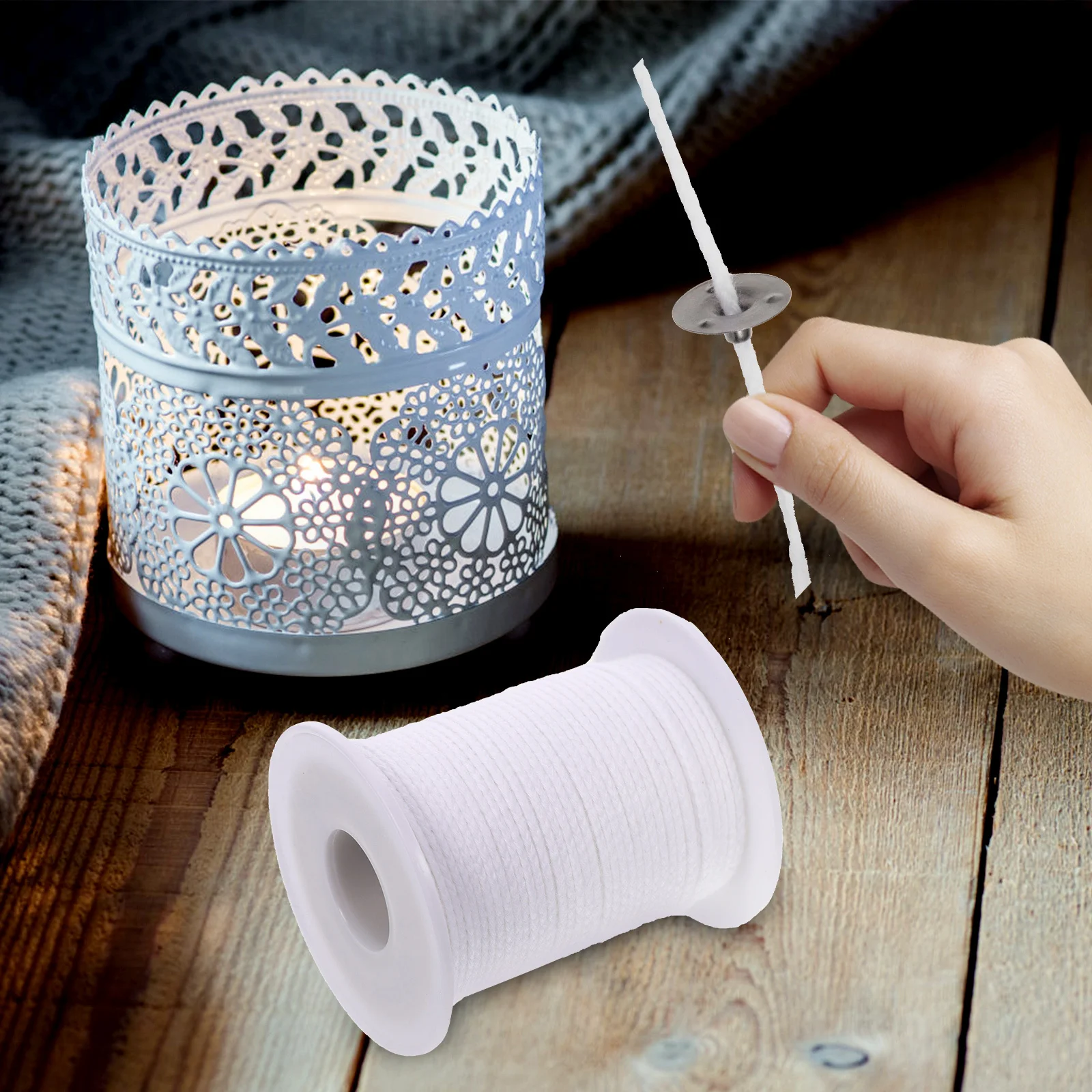 

1 set Cotton Wicks Long Diy Making Supplies For Party Festival Decor Durable Wick Replacement Making Parts