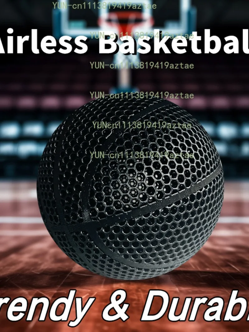 High Elasticity Airless 3D Printed Basketball Best Gift for Fans Indoor Outdoor General Use Youth And Children Amateur Level