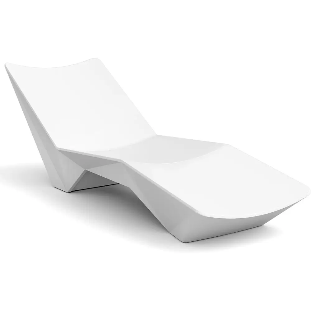 

Ergonomic Outdoor Pool Lounge Chair with Weight Box - Weather-Resistant White Beach & Patio Furniture