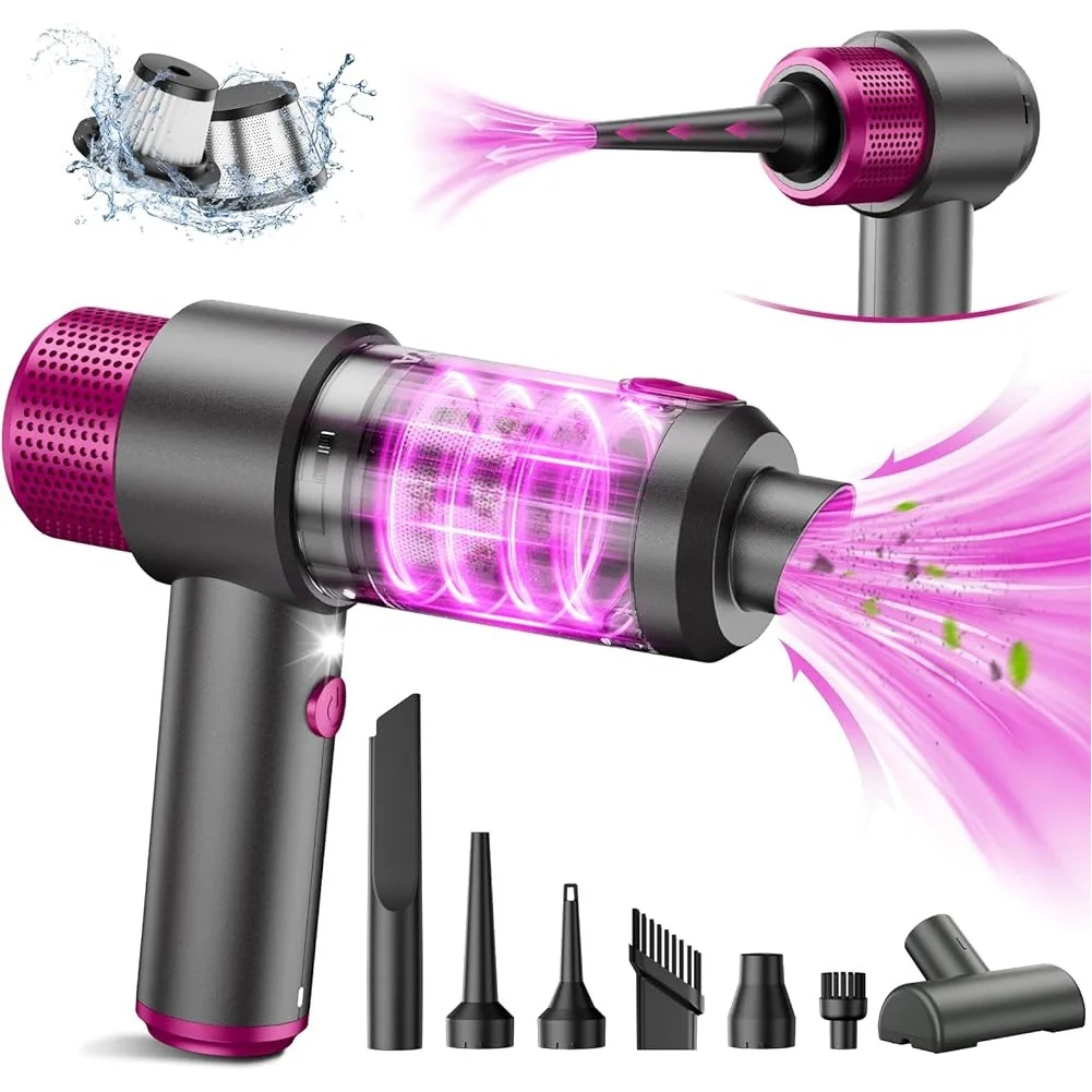 

Портативный мини-пылесос 4-в-1 Air Duster с LED-подсветкой и мощным всасыванием для автомобиля, дома и офиса