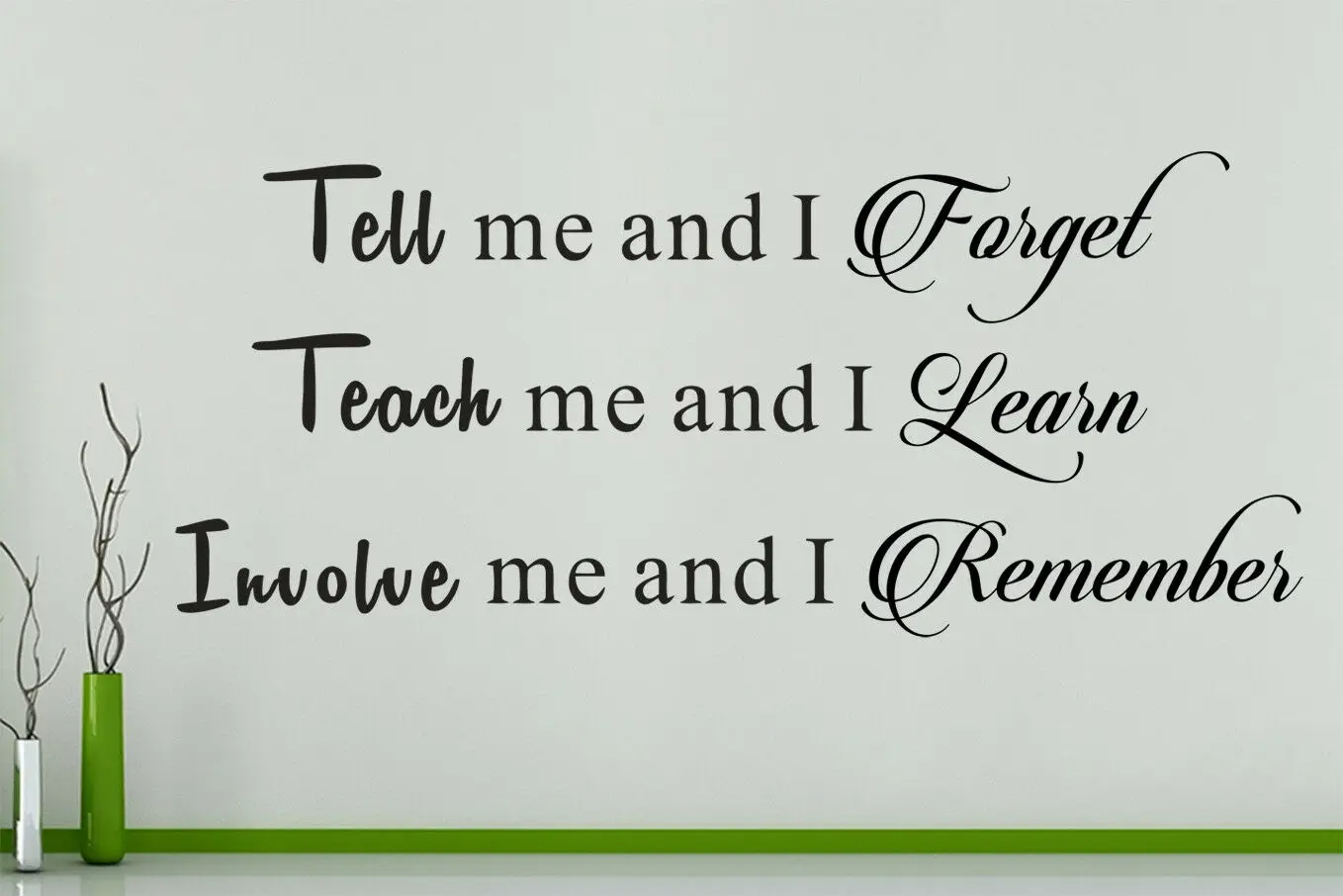 

Teach Tell Involve - Forget Learn Remember Wall Art Decal Sticker Picture Poster