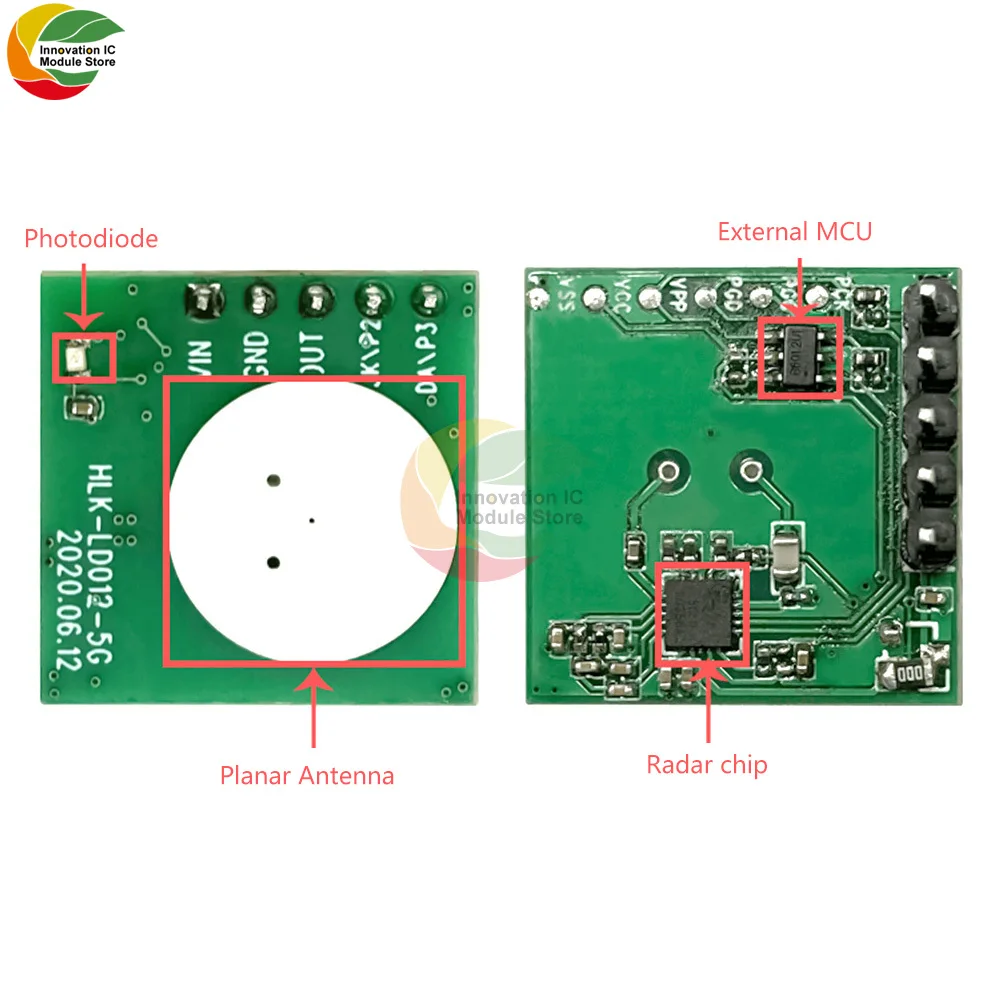 

Infrared Human Body Induction 5G Microwave Radar Module Sensor Module DC 2.2V-4.8V Ultra-Low Power Distance Detector HLK-LD012