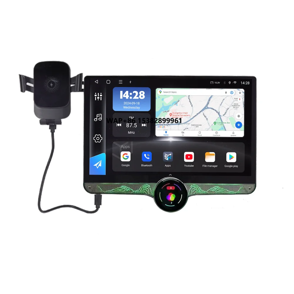 11.8 Inch Screen Diamond 2K Android Car Radio  Multimedia Player Single Knob Carplay Android Auto GPS Car Audio 4G Wifi