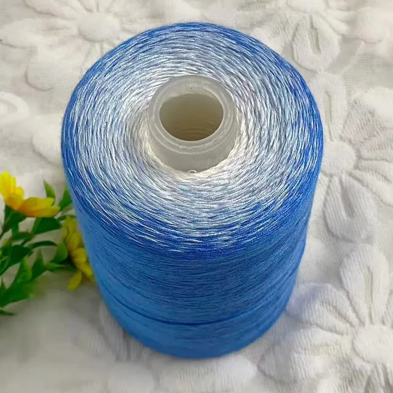 500g Colorful 6-strand Pearl Cotton Cake Line Gradient Rainbow Handmade DIY Knitting Scarf Shawl Skirt Baby Line Wool Yarn