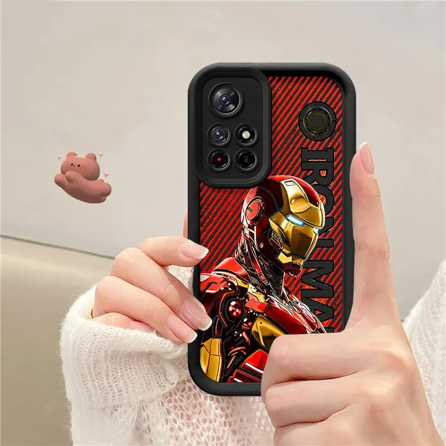 حافظة هاتف Marvel Ironman Soft Shell لهاتف Xiaomi Poco C51 X3 NFC X3 Pro C61 C50
