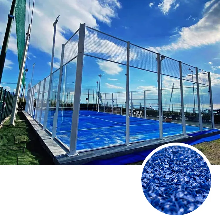 Cancha de Padel panorámica con vista completa de , cancha de tenis, hierba Artificial, precio de fábrica