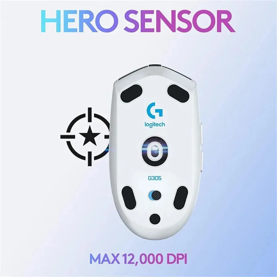 【LIGHTSPEED & HERO Sensor】ماوس لاسلكي Logitech G304 G305، سرعة 1 مللي ثانية، كفاءة 10x، بطارية 256 ساعة للألعاب