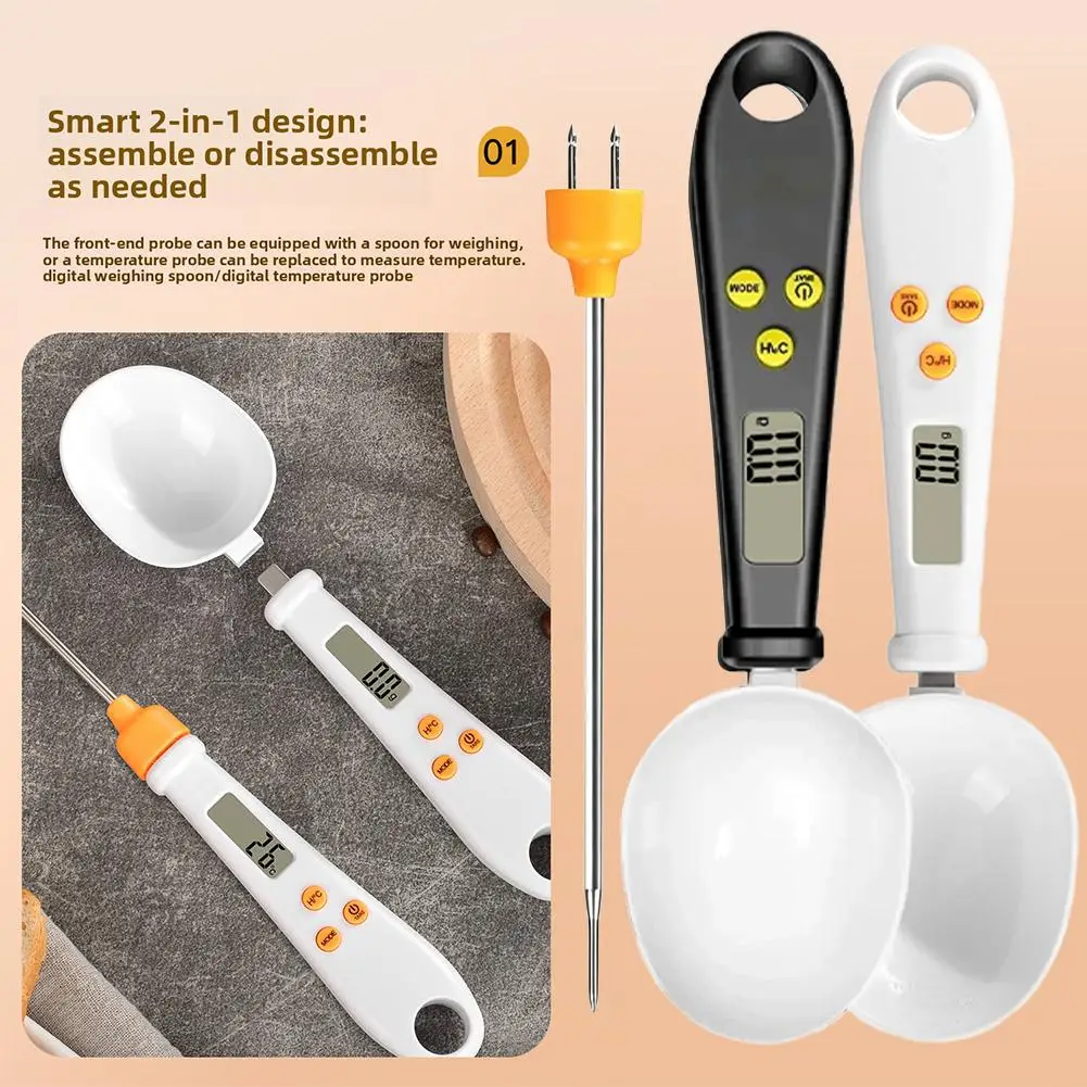 Digital Kitchen Scale Spoon High Precision Measuring Tool with LCD Display for Baking Coffee Flour Seasoning Liquid Ingredients - view 5