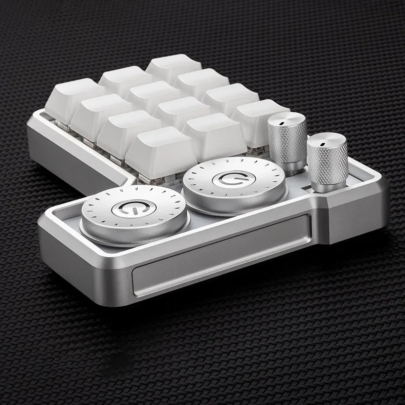 Custom Aluminum Alloy Compact Keypad, Creative Unique Mini Keyboard for Graphic Designers Video Editors Drawing Work