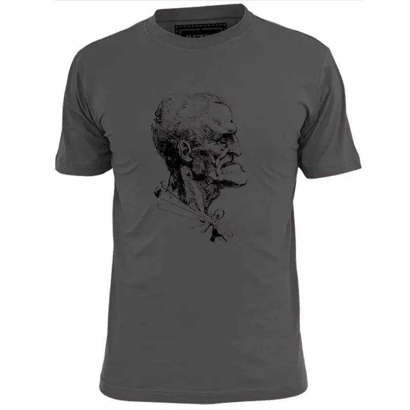 Mens Davinci Grotesque Profile Of Man T Shirt Art Artist Inventor Sculptor