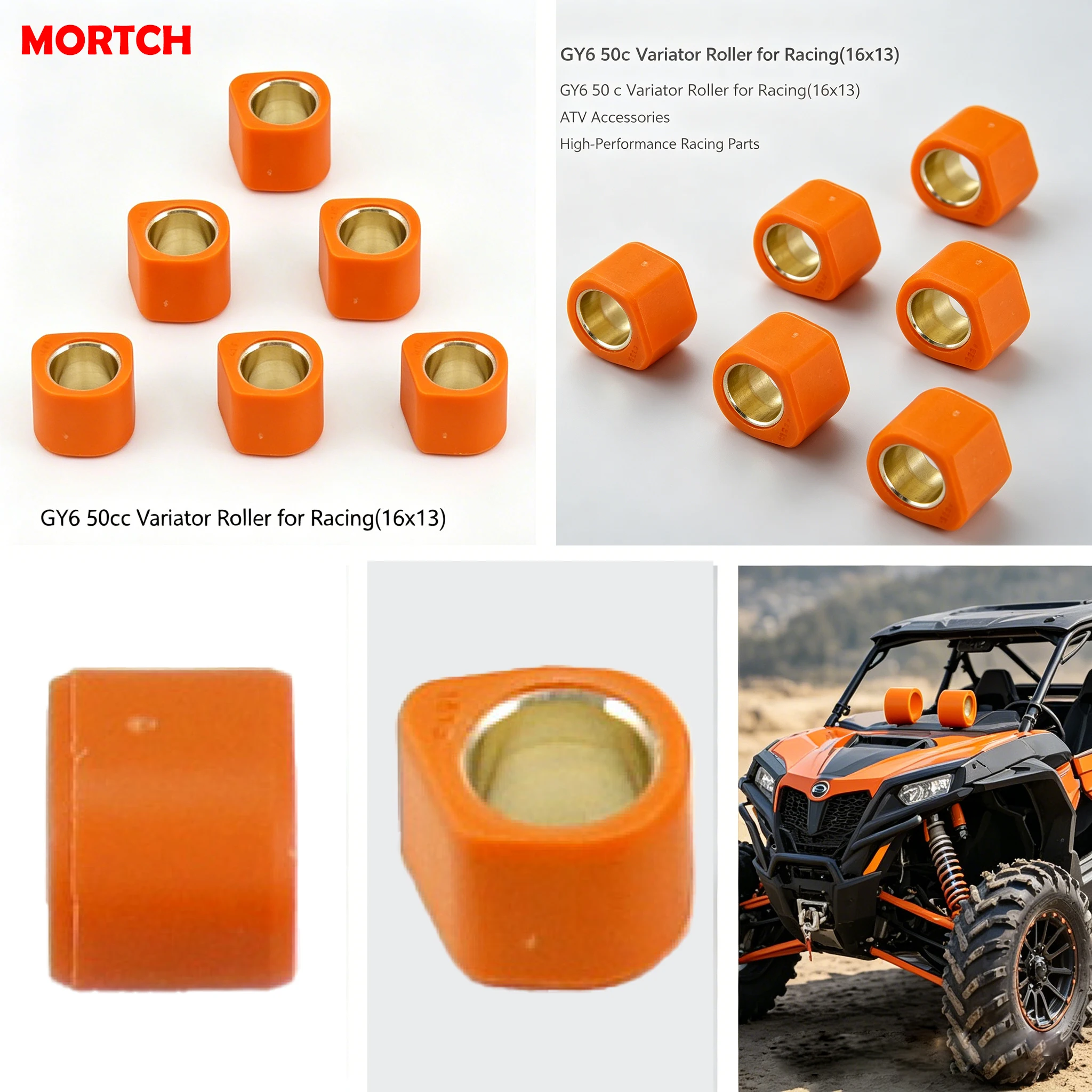 Roller Variator Racing 16x13 5g 5.5g 6g 6.5g 50-D4031 Untuk Mesin Skuter Moped Cina GY6 50cc 139QMB